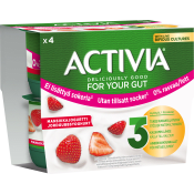 Yoghurt Jordgubb Ej tillsatt socker 0% 4-p 500g Activia.