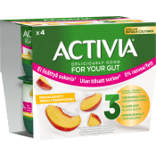 Yoghurt Persika Ej tillsatt socker 0% 4-p 500g Activia.
