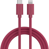 USB-C till Lightning 2m vinröd Smartline.
