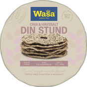 Knäckebröd Din Stund Chia & Havssalt 260g Wasa.