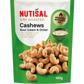 Cashewnötter Sourcream & Onion 140g Nutisal.