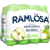 Kolsyrat Vatten Grönt Äpple 12x33cl Ramlösa.
