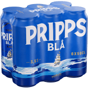 Öl 3.5% 6x50cl 3000 Milliliter Pripps Blå.