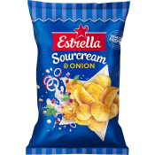 Chips Sourcream & onion 275g Estrella.