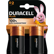 Batteri D 2-p Duracell Plus.