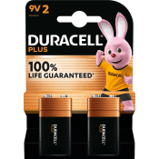 Batteri 9V 2-p Duracell Plus.