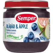 Blåbär & äpple 4m 125g Semper.