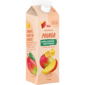 Fruktdryck Mango med bakteriekultur utan tillsatt socker 1000ml ICA.