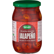 Skivad röd jalapeno 320g Sevan.