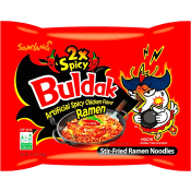 Snabbnudlar Buldak Ramen 2x Spicy 140g Samyang.