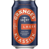 Öl lättöl ljus lager 2.1% 33cl Grängesberg.