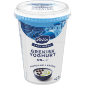 Grekisk Yoghurt Laktosfri 6% 400g Valio.
