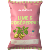 Potatischips Lime & Rosépeppar 150g Gårdschips.
