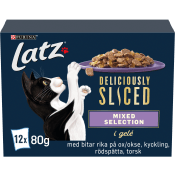 Kattmat våt Deliciously Sliced 960g Latz.