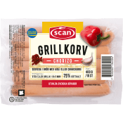 Grillkorv Chorizo 75% Kötthalt 400g Scan.