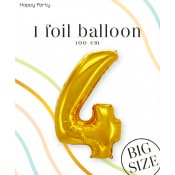Folieb guld 4 100cm Happy Party.