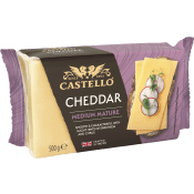 Cheddar medium mature 35% 500g Castello.