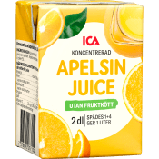Apelsinjuice utan fruktkött Koncentrat 2dl ICA.