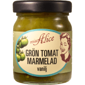 Grön Tomatmarmelad med vanilj 68g Miss Alice.