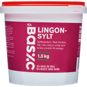 Lingonsylt 1,5kg ICA Basic.