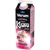 Yoghurtkvarg Jordgubb Smultron Laktosfri 1,5% 1000g Verum.