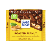 Chokladkaka Rostad Jordnöt 100g Ritter Sport.