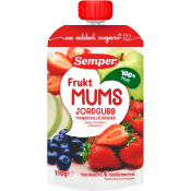 Fruktmums äpple, jordgubb & blåbär 6m 110g Semper.