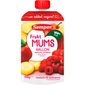 Fruktmums Hallon 6m 110g Semper.