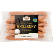 Grillkorv klassisk smal 54% kötthalt 400g Charkuterifabriken.