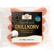 Grillkorv klassisk tjock 77% kötthalt 400g Charkuterifabriken.