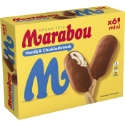 Glass Vanilj & chokladsmak mini 6-p Marabou.