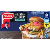 Fish and crisp Fish burger MSC 230g Findus.