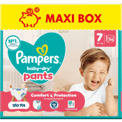 Byxblöjor Baby Dry Pants Strl 7 15+kg Maxi 54-p Pampers.