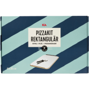 Pizzasten Rektangulär med tillbehör 44x30cm.