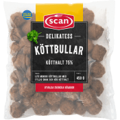 Köttbullar Delikatess 75% Kötthalt 450g Scan.