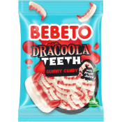 Gelégodis Vampyrtänder Med Jordgubbs- och Vaniljsmak 80g Bebeto.
