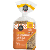Fröknäcke Solroskärnor & Quinoa Glutenfri 190g Sigdal Bakeri.