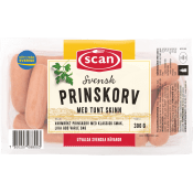 Prinskorv med skinn 300g Scan.