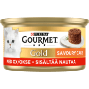 Kattmat Gourmet Savoury Cake Oxe 85g Purina.