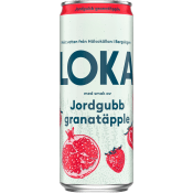 Kolsyrat vatten Jordgubb/Granatäpple 33cl Loka.