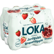 Kolsyrat Vatten Jordgubb & Granatäpple 33cl 12-p Loka.