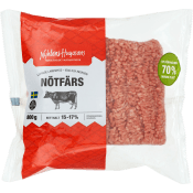 Nötfärs Fetthalt 15-17% 800g Nyhléns Hugosons.