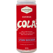 Cola Svensk Sockerfri 330ml Hammars Bryggeri.