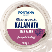 Oliver Grekiska Kalamata utan kärna 100g Fontana.