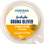 Oliver Grekiska Gröna Citron Vitlök 100g Fontana.
