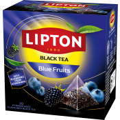 Svart Pyramidte Blue Fruit Lipton.
