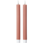 LED Kronljus rille dusty pink 2p ICA.