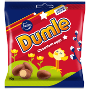 Chokladpåse Dumle Chokladägg 90g Fazer.