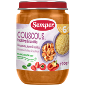Barnmat Couscous med kyckling och basilika 6m 190g Semper.