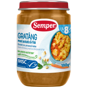 Barnmat Gratäng med potatis & fisk 8m Semper.